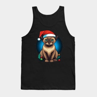 Tonkinese Cat Christmas Tank Top